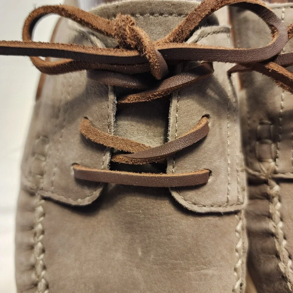 Cole Haan Men's Suede Tan‎ Deck Causal Shoes Size 9M Lace Up Sea Otter Boat Shoe